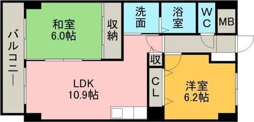 カーサシーガル壱番館の間取り