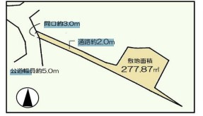 ◎茅ヶ崎市西久保　建築条件なし　売地◎の区画図