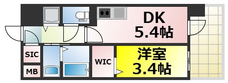 【間取り】 | エステムコート難波WEST-SIDEⅨレデント 仲介手数料無料