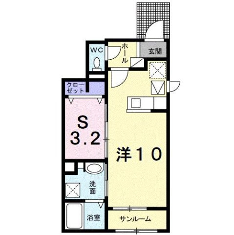【間取り】 | ルミナス今治　Ⅴ | １Rのお部屋です