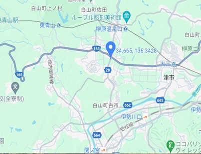 三重県津市白山町南出売土地600万円の地図