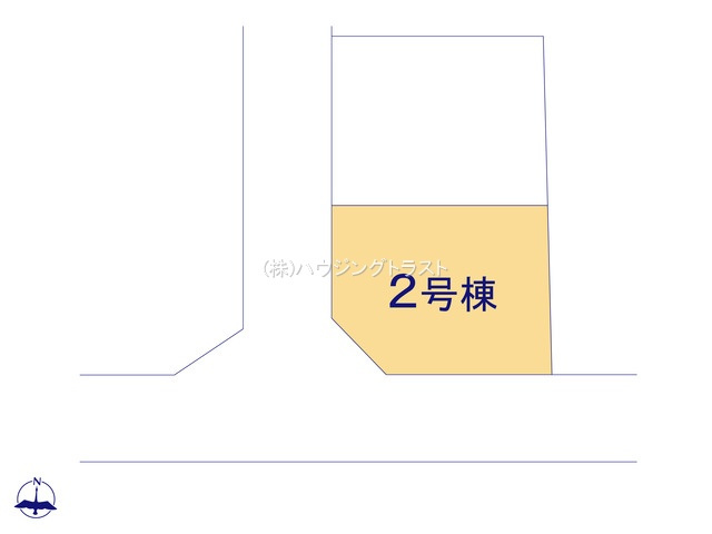 仲介手数料無料　KIS所沢市上安松14期・新築全2棟の区画図