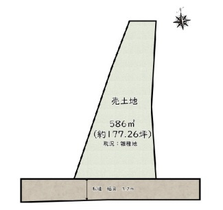 香寺町溝口　売土地の土地図