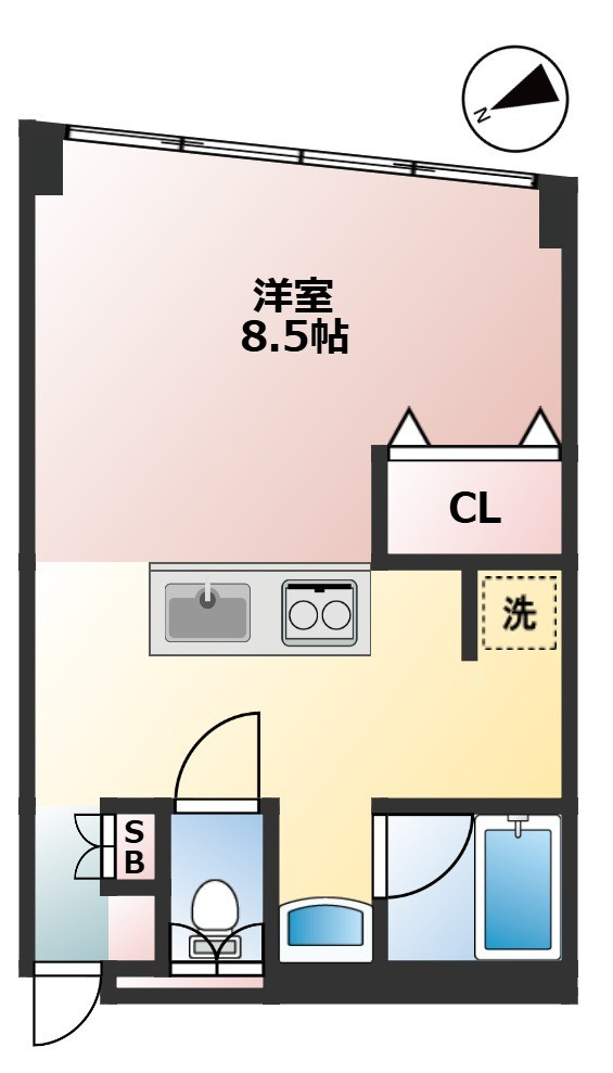 ecru　デザイナーズ　オートロック　宅配BOXの間取り
