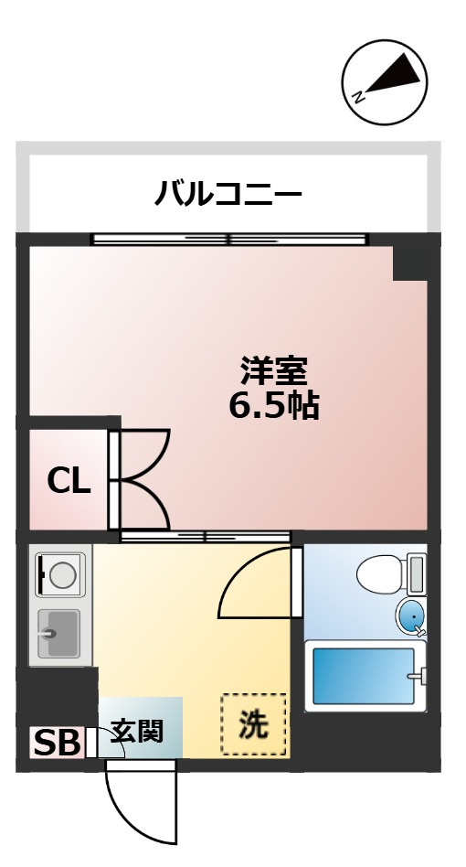 ペアレフルカワ　駅近　ネット1M無料　最上階　の間取り