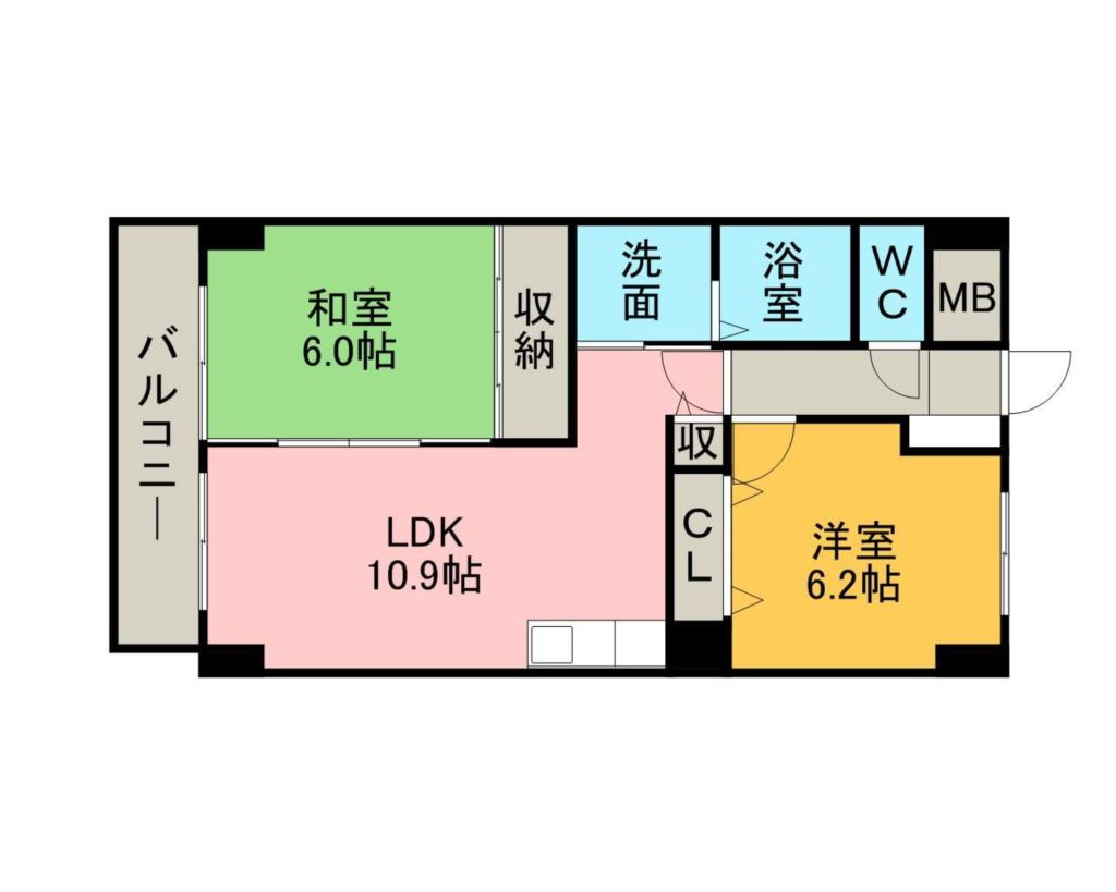 カーサシーガル壱番館の間取り