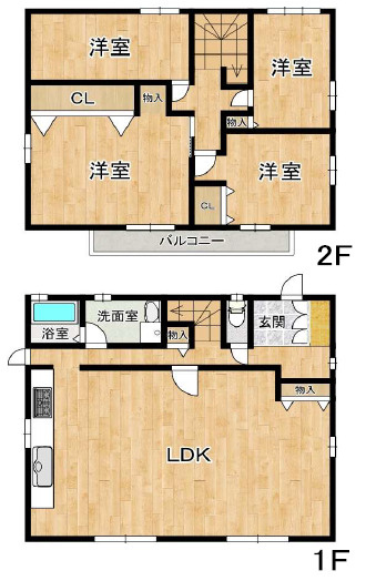 加古川市加古川町木村　中古戸建の間取り|4LDKです。