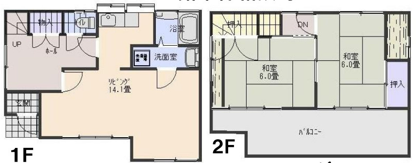 貸家　清瀬市中清戸の間取り