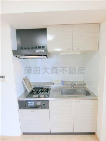 ルーブル大鳥居参番館のキッチン|2口ガスグリル付システムキッチン　