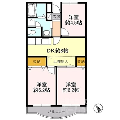 アメニティ芦田第3マンションの間取り