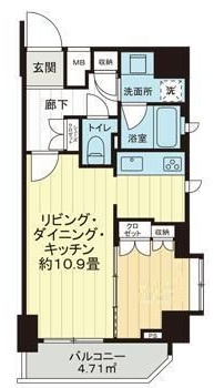 アデニウム新橋の間取り|間取りです。