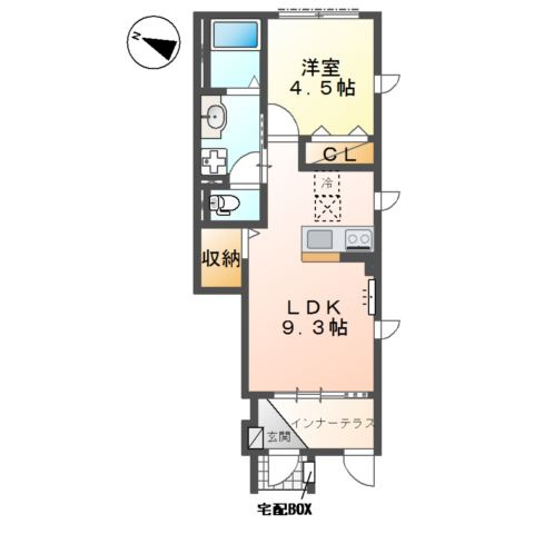 東松山市元宿（高坂駅徒歩２分）アパート新築工事の間取り