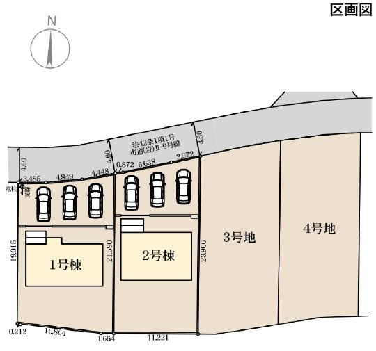 笠間市岩間駅西第4　新築戸建　2号棟の区画図