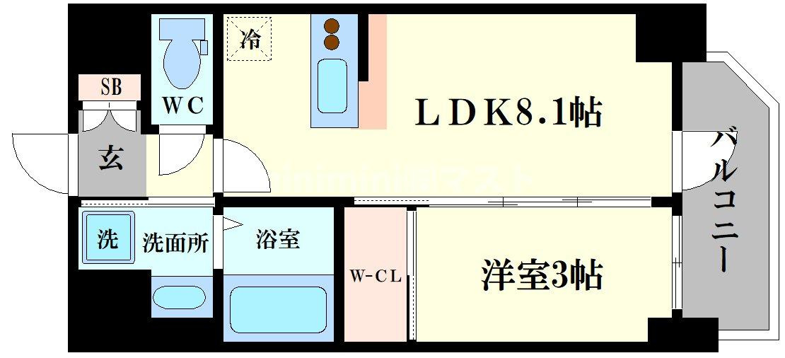 セレニテ福島アリアの間取り