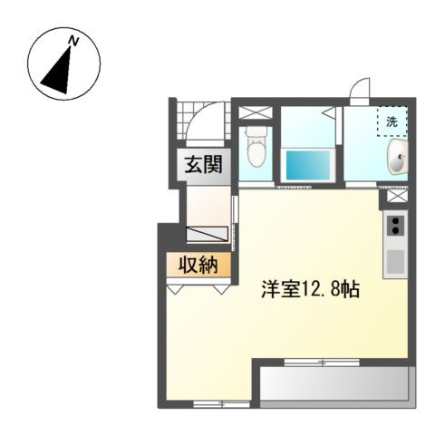 【間取り】 | プレミアージュＫ | １Rのお部屋です