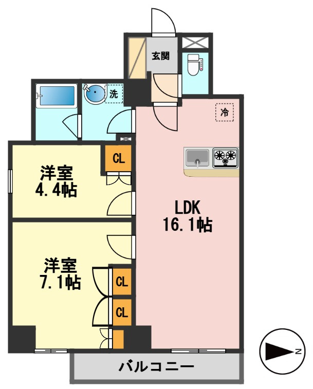 プライムアーバン亀有の間取り|※間取り反転タイプあり