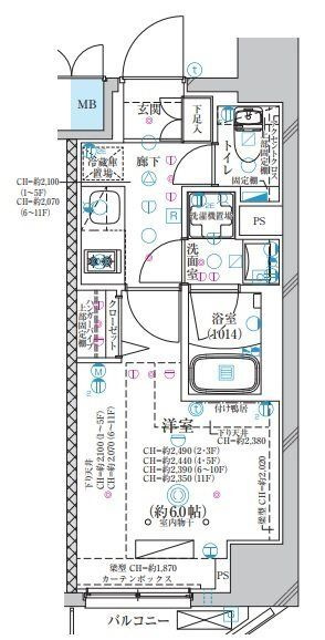 ディアレイシャス大須観音Ⅲの間取り