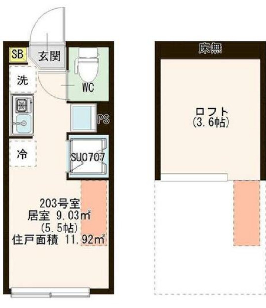 練馬区小竹町１丁目のアパートの間取り