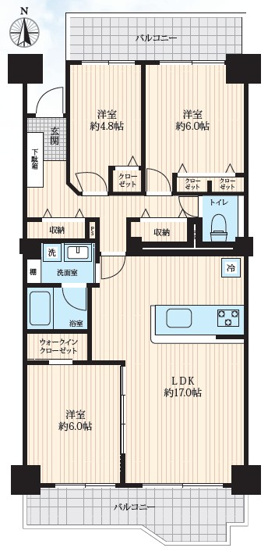 【間取り】 | パークシティ溝の口C棟