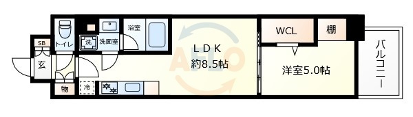 アーバネックス梅田中崎町Ⅱ　扇町小学校区の間取り|アーバネックス梅田中崎町II　間取り