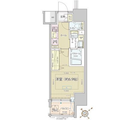 レビスタ白金高輪の間取り