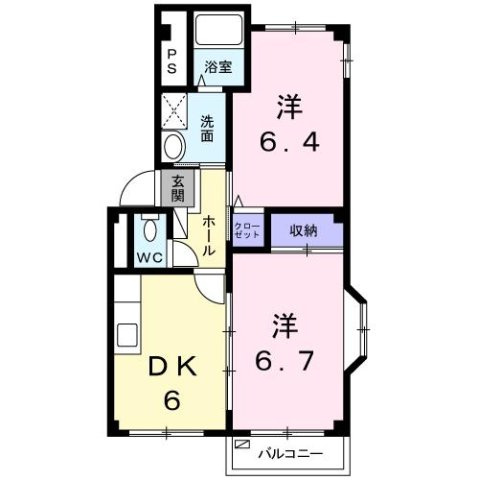 ベルビィトンＡの間取り