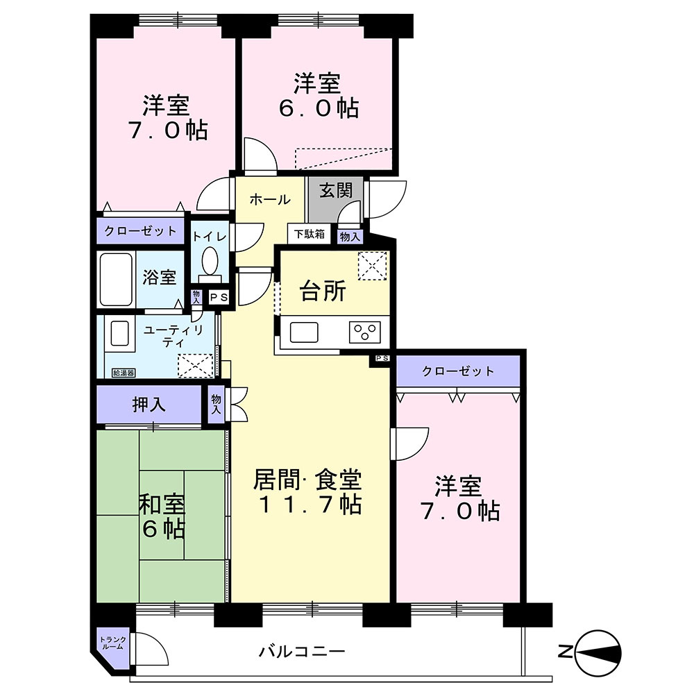 ロピア琴似西Ⅱ弐番館の間取り