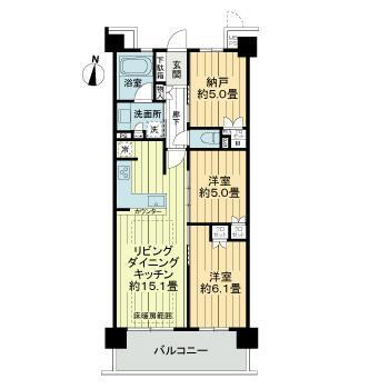 ライオンズ嵯峨天龍寺若宮西の邸の間取り