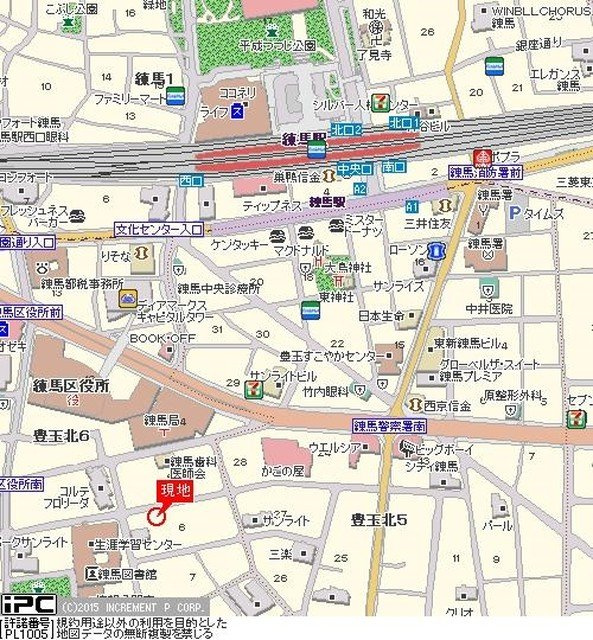 ダイホープラザ練馬の地図