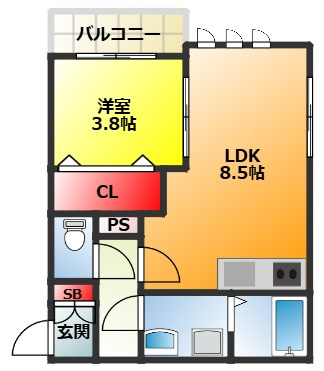 【間取り】 | Chat Noir淡路