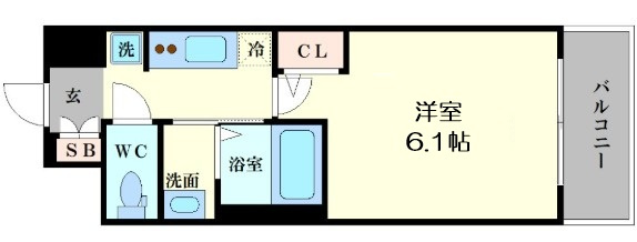 【間取り】 | エステムコート難波WEST-SIDEⅥグラッド