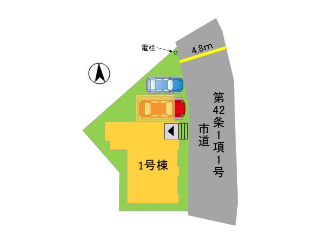 福岡市南区老司1丁目第9-1棟（1号棟）の区画図|配置図