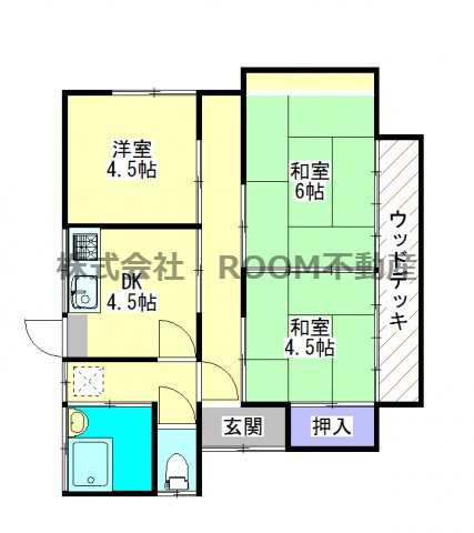 植村貸家の間取り