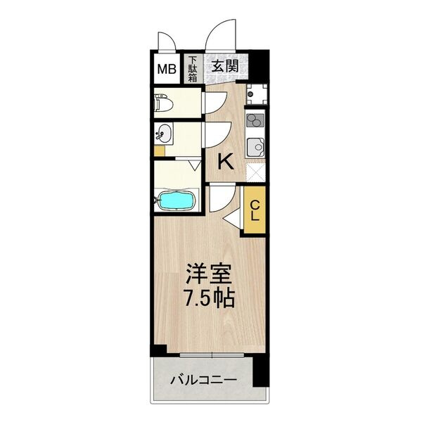 スプランディッド難波SOUTHの間取り