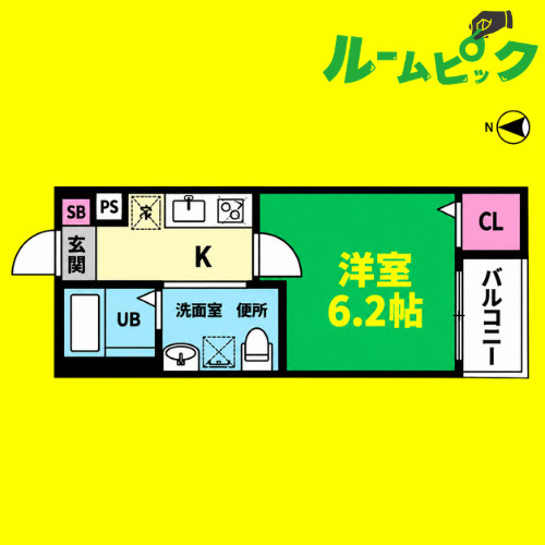 ペトリコール砂田(ペトリコールスナダ)　名古屋市賃貸　仲介手数料無料の間取り