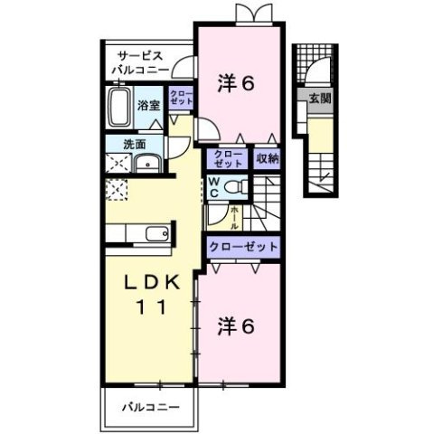 アーデント　ブルⅡの間取り