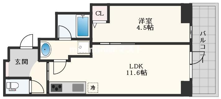 パークフラッツ安堂寺町の間取り