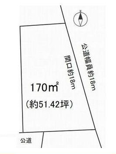 常滑市明和町５丁目　売り土地の土地図