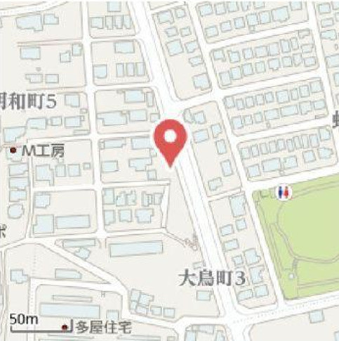 常滑市明和町５丁目　売り土地の地図