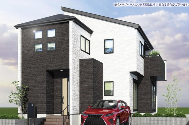 狭山市中央１丁目　新築戸建　グラファーレの外観パース