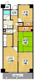 プランドール中屋の間取り