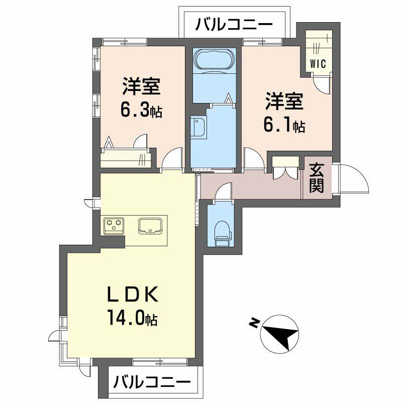 シャーメゾン鈴峯の間取り