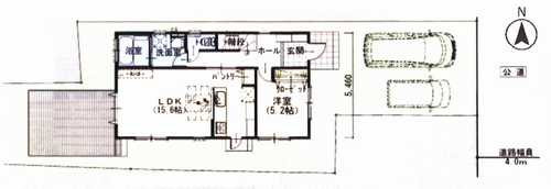 高座郡寒川町田端　新築戸建全1棟の区画図