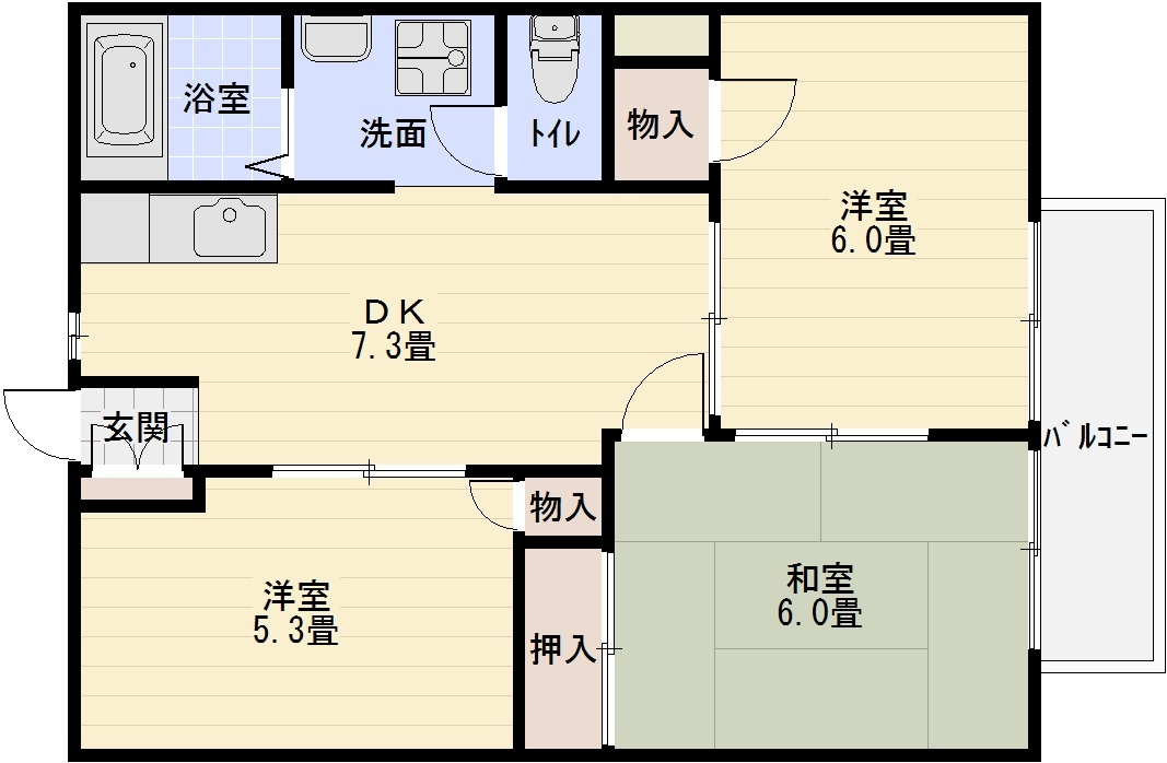 グレースアサヒの間取り