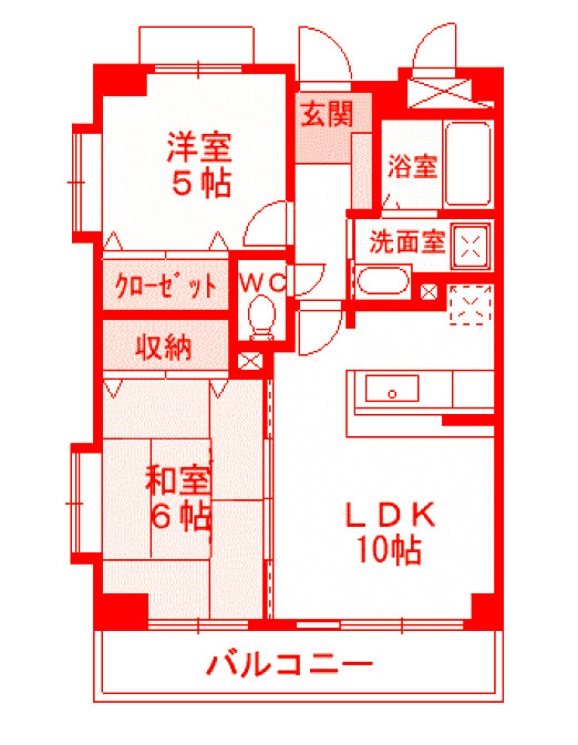 藤沢市城南４丁目の賃貸マンションの間取り