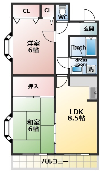 ソファイン深井の間取り