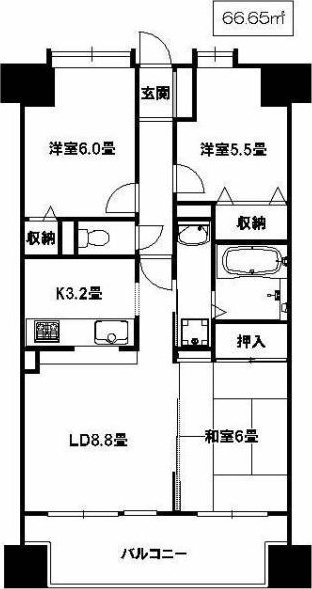 セザールプラザ東村山 の間取り