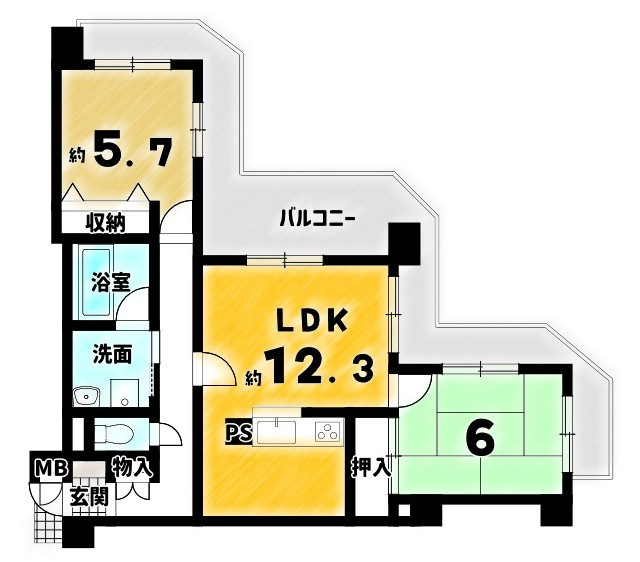セントフローレンスパレス西京極の間取り