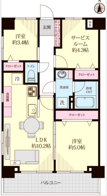 キャッスル・エイト東矢口の間取り