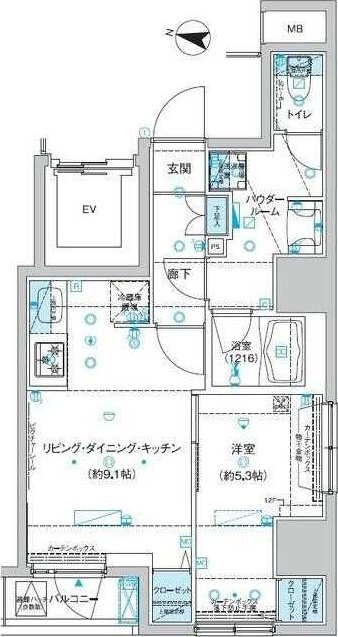エストゥルース入谷の間取り